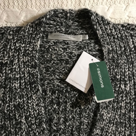 NWT Simons Double Breasted Marled Knit Cardigan - Picture 2 of 7